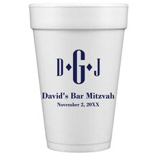 Condensed Monogram with Text Styrofoam Cups