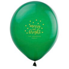 Confetti Dots Merry and Bright Latex Balloons