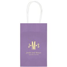 Condensed Monogram with Text Medium Twisted Handled Bags
