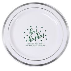 Confetti Dots Ho! Ho! Ho! Premium Banded Plastic Plates