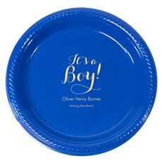 Elegant It's A Boy Plastic Plates
