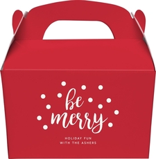 Confetti Dots Be Merry Gable Favor Boxes