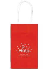 Confetti Dots Be Merry Medium Twisted Handled Bags