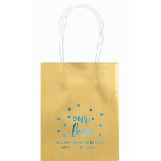 Confetti Dots Our Love Mini Twisted Handled Bags
