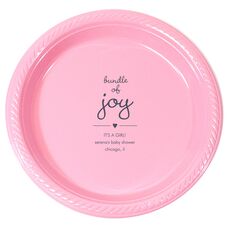 Heart Bundle of Joy Plastic Plates