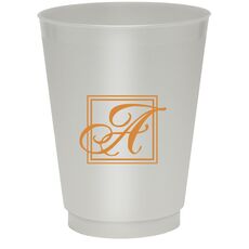 Framed Initial Colored Shatterproof Cups