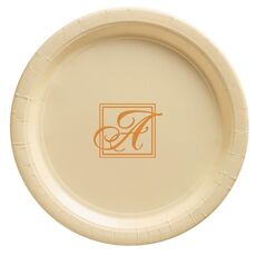 Framed Initial Paper Plates