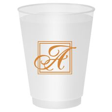 Framed Initial Shatterproof Cups