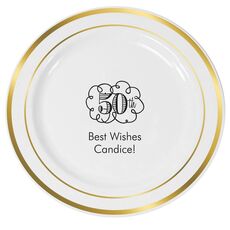 Pick Your Own Fun Scroll Premium Banded Plastic Plates