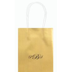 Elegant Script Monogram Mini Twisted Handled Bags