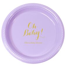 Elegant Oh Baby Plastic Plates