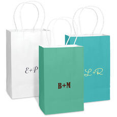 Large Initials Medium Twisted Handled Bags