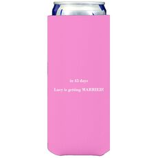 Counting the Number of Days Collapsible Slim Koozies