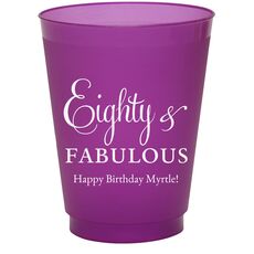 Eighty & Fabulous Colored Shatterproof Cups