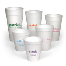 Design Your Own Big Name with Text Styrofoam Cups