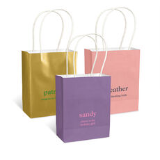 Design Your Own Big Name with Text Mini Twisted Handled Bags