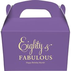 Eighty & Fabulous Gable Favor Boxes