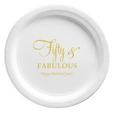 Fifty & Fabulous Paper Plates