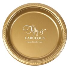 Fifty & Fabulous Plastic Plates
