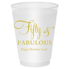 Fifty & Fabulous Shatterproof Cups