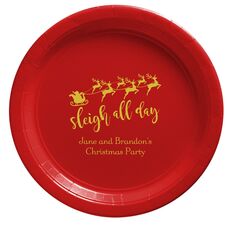 Sleigh All Day Paper Plates