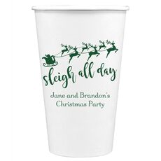 Sleigh All Day Paper Coffee Cups