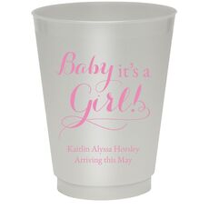 It's A Girl Colored Shatterproof Cups