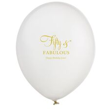 Fifty & Fabulous Latex Balloons