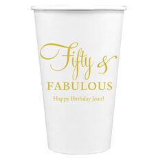 Fifty & Fabulous Paper Coffee Cups