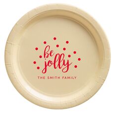 Confetti Dots Be Jolly Paper Plates