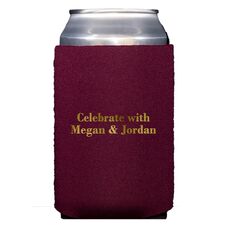 Basic Text of Your Choice Collapsible Koozies