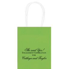 Basic Text of Your Choice Mini Twisted Handled Bags