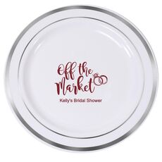 Off The Market Rings Premium Banded Plastic Plates