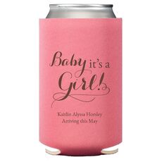It's A Girl Collapsible Koozies