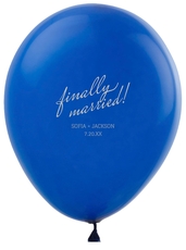 Expressive Script Finally Married Latex Balloons