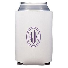 Outline Shaped Oval Monogram Collapsible Koozies