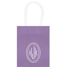 Outline Shaped Oval Monogram Mini Twisted Handled Bags