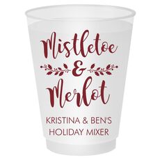 Mistletoe and Merlot Shatterproof Cups
