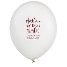 Mistletoe and Merlot Latex Balloons