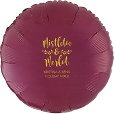 Mistletoe and Merlot Mylar Balloons