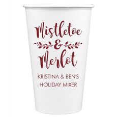 Mistletoe and Merlot Paper Coffee Cups
