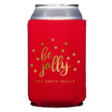 Confetti Dots Be Jolly Collapsible Koozies