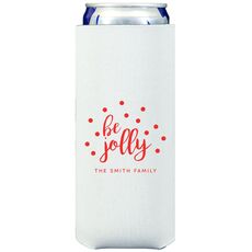 Confetti Dots Be Jolly Collapsible Slim Koozies