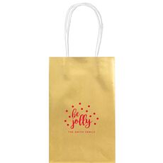 Confetti Dots Be Jolly Medium Twisted Handled Bags
