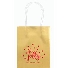 Confetti Dots Be Jolly Mini Twisted Handled Bags