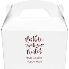 Mistletoe and Merlot Gable Favor Boxes