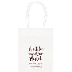 Mistletoe and Merlot Mini Twisted Handled Bags