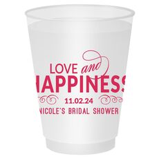 Love and Happiness Scroll Shatterproof Cups
