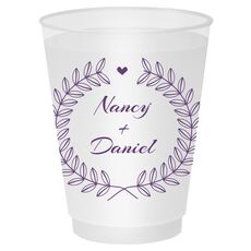 Heart and Wreath Shatterproof Cups