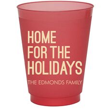 Home For The Holidays Colored Shatterproof Cups